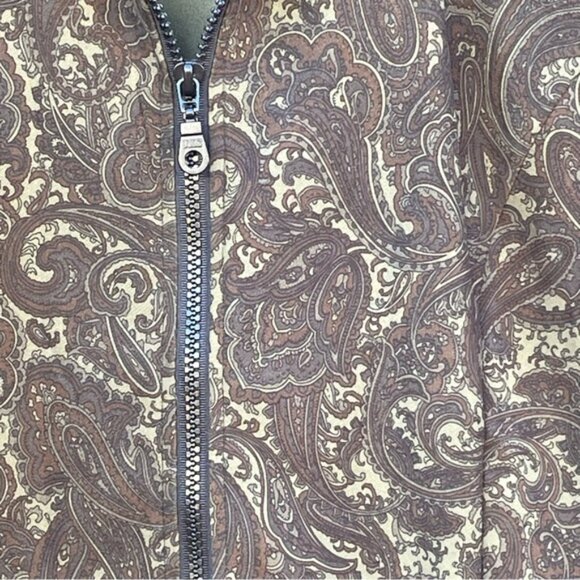 Courtenay Retro Green & Brown Paisley Print Zip-Up Jacket – Size 8 - Picture 7 of 12
